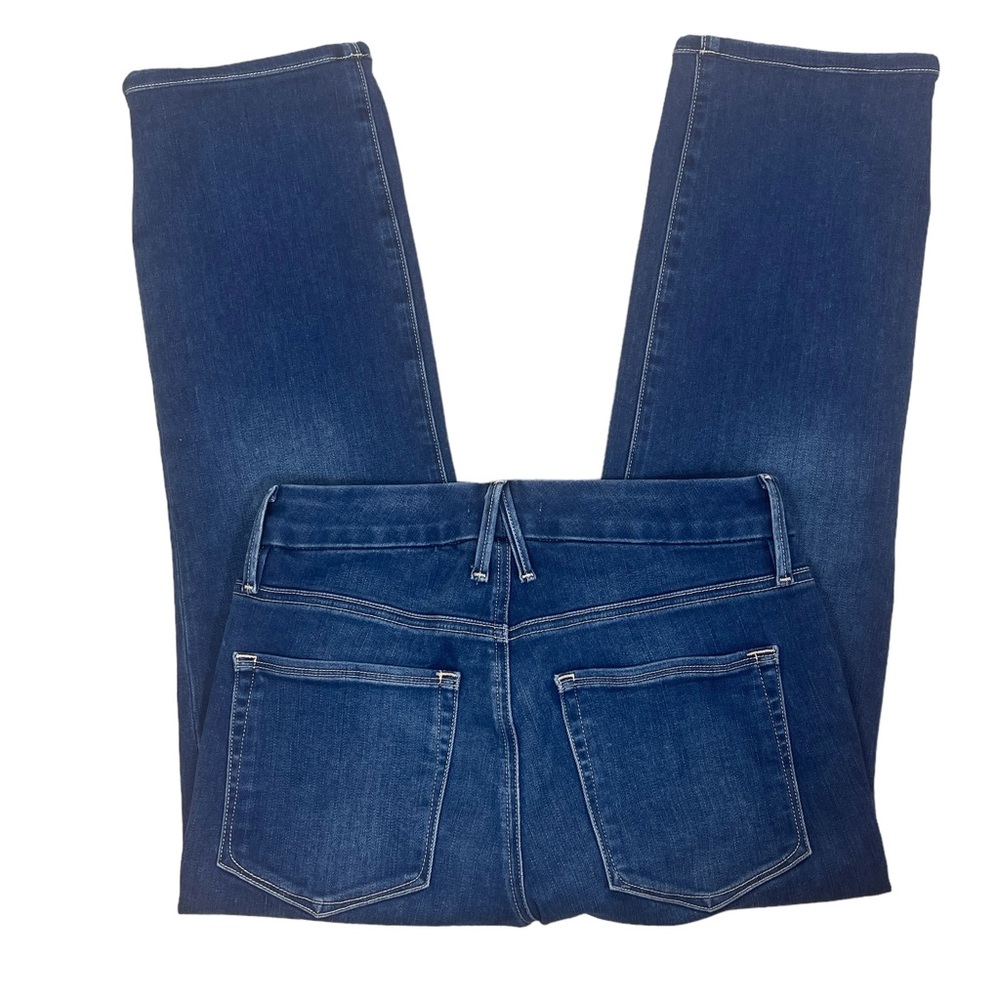 Good American Good Straight Leg Style GPS367T Blue 383 Stretch Mid Rise Size 2 - Picture 10 of 14